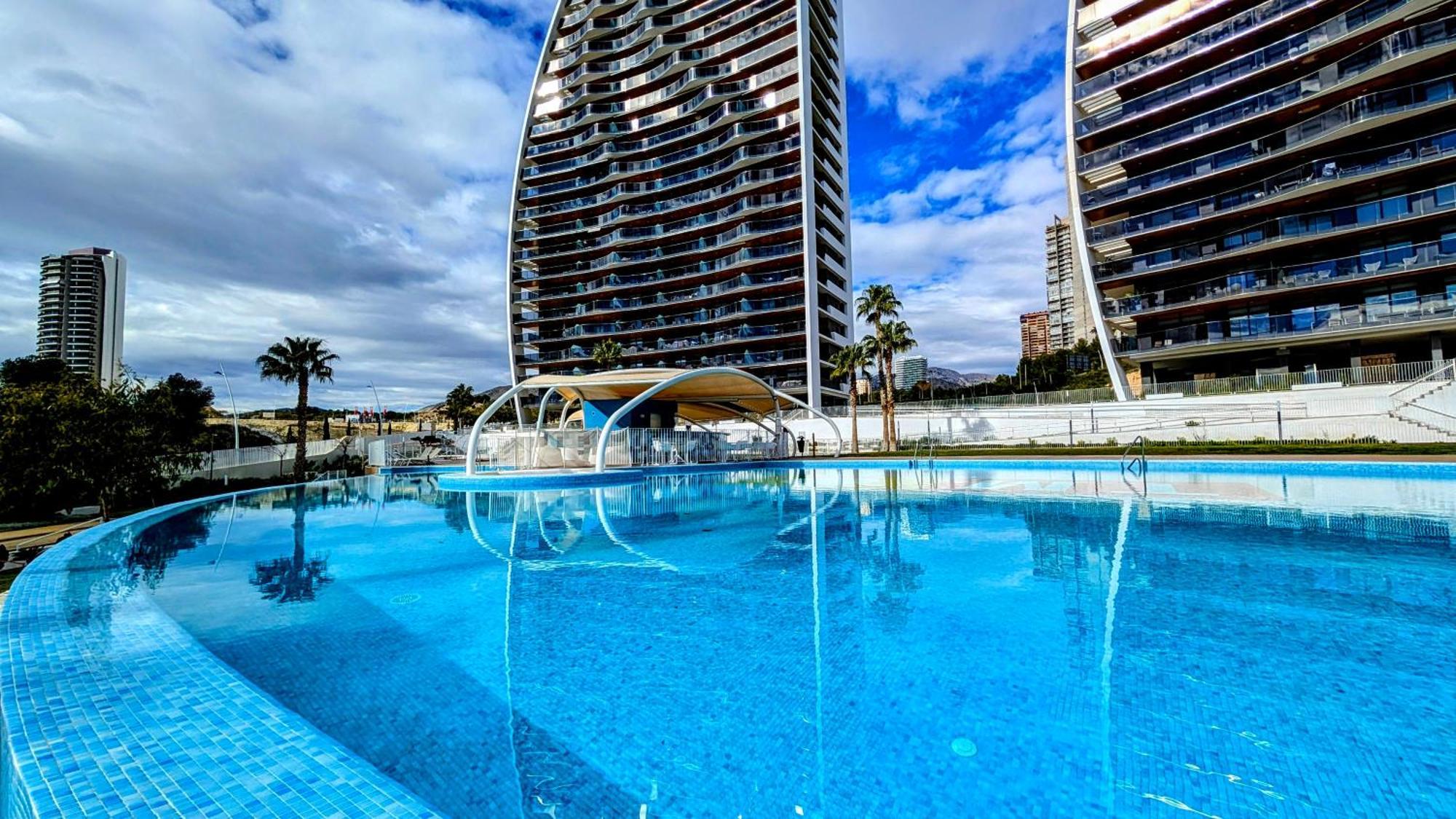 Apartment Sunset Waves Blue Sky Benidorm